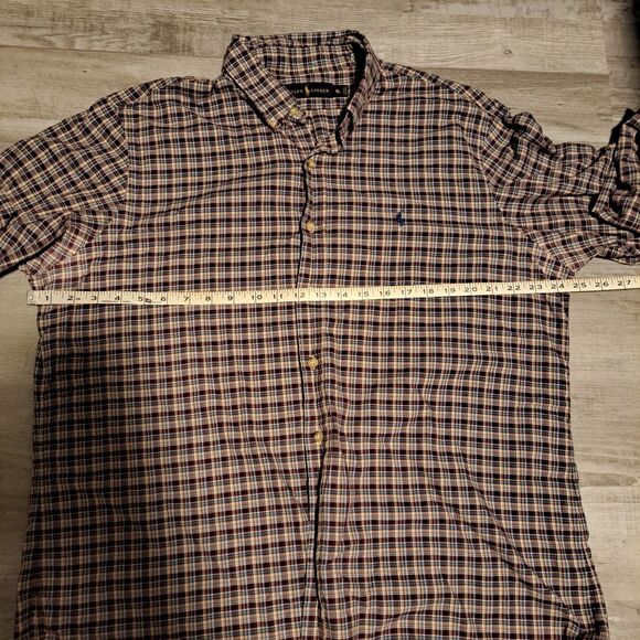 Ralph Lauren Men’s XL Long Sleeve Button Down Shirt Red Plaid - Picture 8 of 12